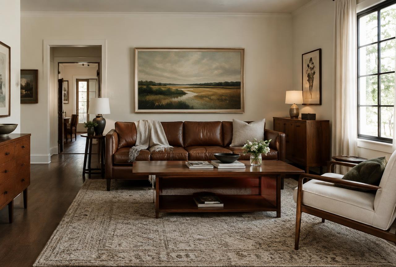 A documented living room